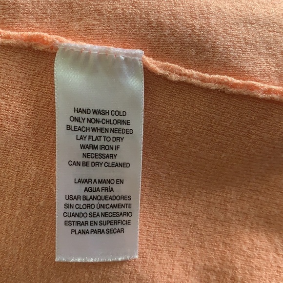 Anne Klein blush pink/orange knitted open cardigan/sweater - Picture 10 of 11